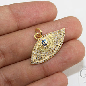 Evil eye pendant Pave diamond rosecut pendant 925 sterling silver pendant handmade diamond pendant pave setting diamond pendant jewelry