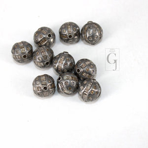 1pc Pave Baguette Diamond Ball Beads/Spacers Design Pave Diamond 925 Sterling Silver Handmade Jewelry Diamond Jewelry Fine Jewelry 9mm Beads