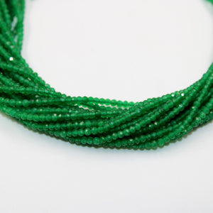 5 Strands Green Onyx Rondelles, Faceted Roundelles Beads, Green Onyx Gemstone beads, jewelry making supplies 2.5mm-3.00mm 13 inch Long