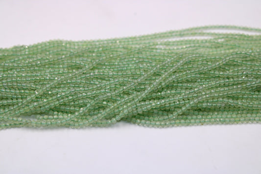 5 Strands Green Aventurine Stone Faceted Rondelle And Stone Beads Faceted Roundel, Rondel Beads Jewelry Making Supplies 2.5-3mm 13 inch Long