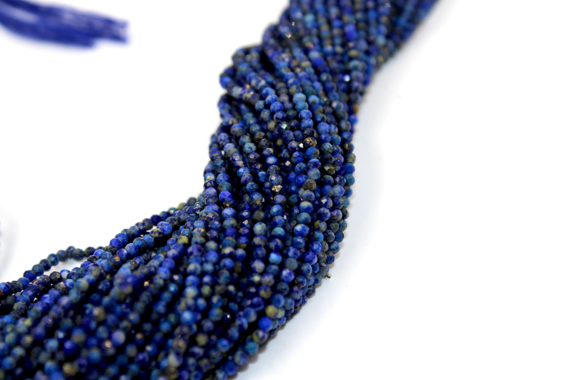 5 Strands Lapis Lazuli Rondelles,Faceted Roundel Beads, Gemstone Beads, Rondel Beads, Jewelry Making Supplies 2.5 mm-3.00mm