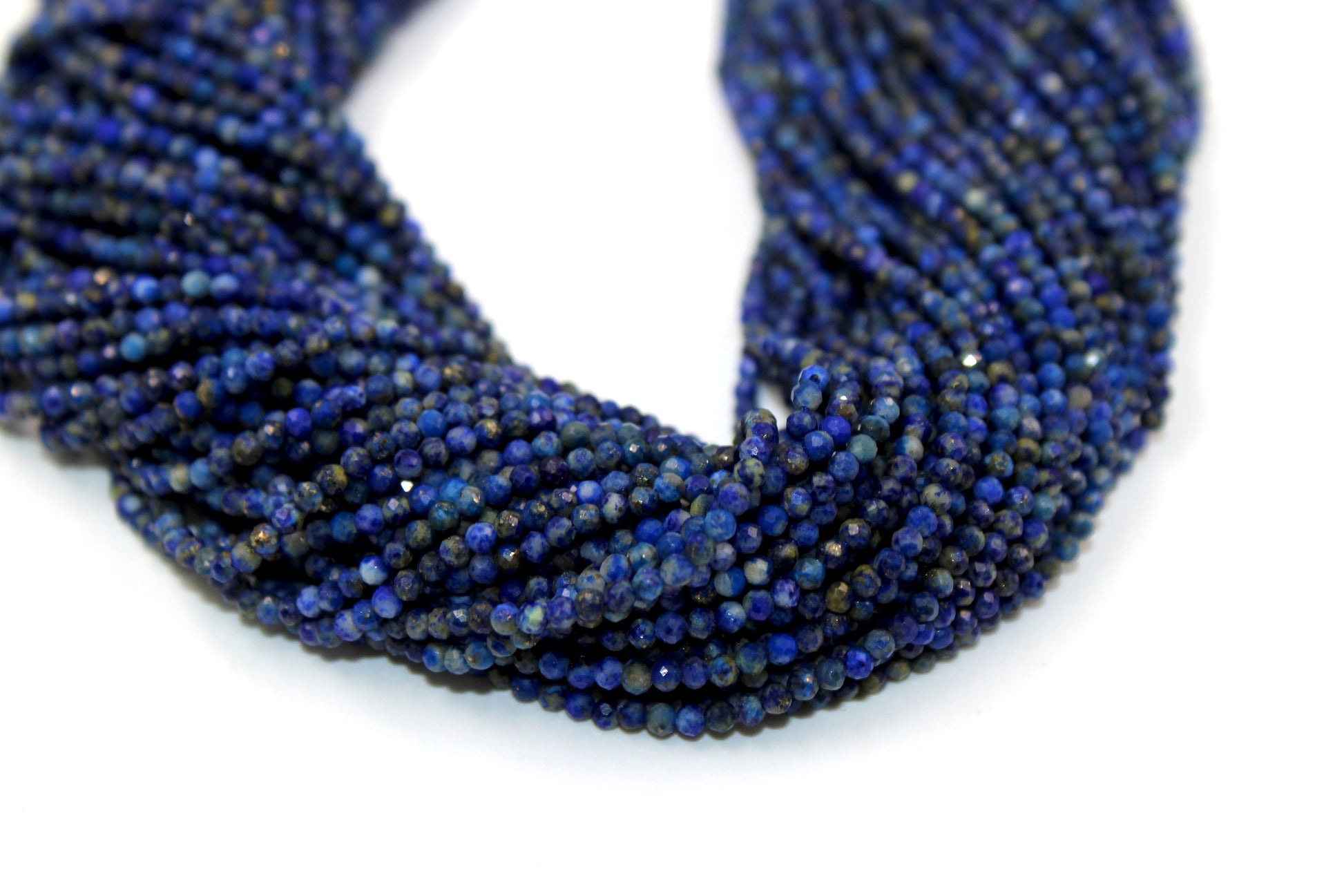 5 Strands Lapis Lazuli Rondelles,Faceted Roundel Beads, Gemstone Beads, Rondel Beads, Jewelry Making Supplies 2.5 mm-3.00mm