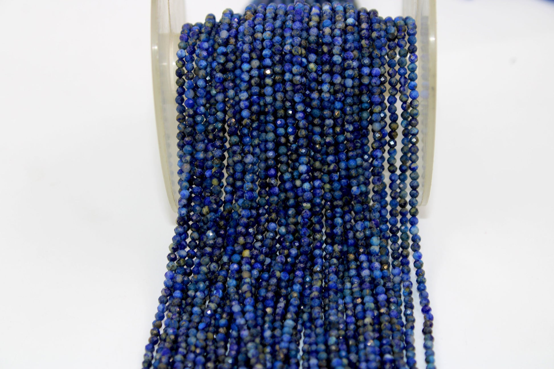 5 Strands Lapis Lazuli Rondelles,Faceted Roundel Beads, Gemstone Beads, Rondel Beads, Jewelry Making Supplies 2.5 mm-3.00mm