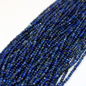 5 Strands Lapis Lazuli Rondelles,Faceted Roundel Beads, Gemstone Beads, Rondel Beads, Jewelry Making Supplies 2.5 mm-3.00mm