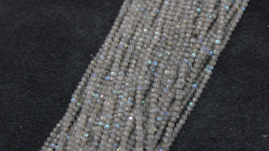 5 strands Labradorite Balls, Faceted Balls Beads,Gemstone Beads,Jewelry Making Supplies 2mm -3mm 13 inch Long ,Beads Making For Jewelery