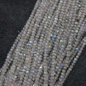 5 strands Labradorite Balls, Faceted Balls Beads,Gemstone Beads,Jewelry Making Supplies 2mm -3mm 13 inch Long ,Beads Making For Jewelery