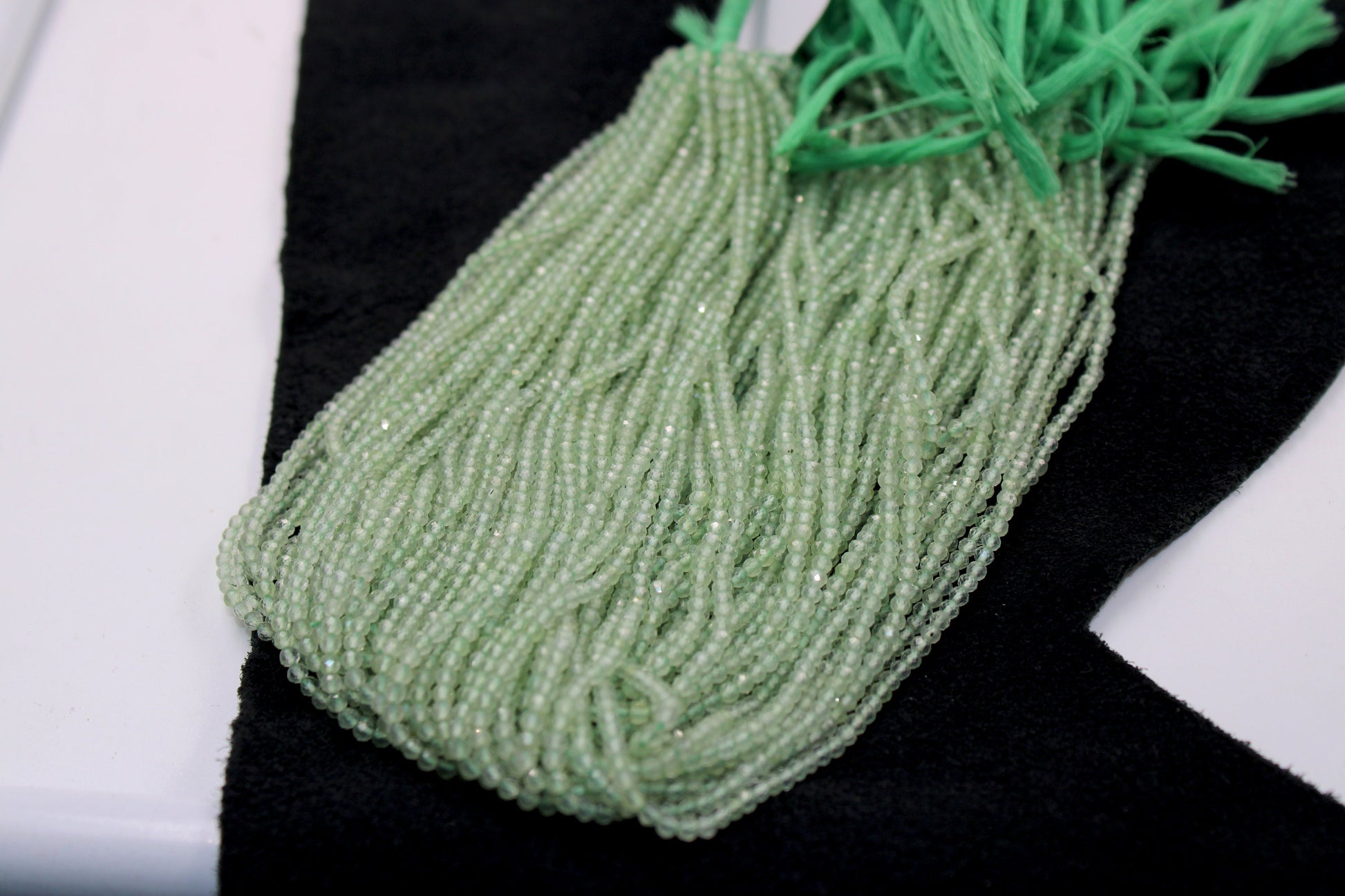 5 Strands Green Aventurine Stone Faceted Rondelle And Stone Beads Faceted Roundel, Rondel Beads Jewelry Making Supplies 2.5-3mm 13 inch Long