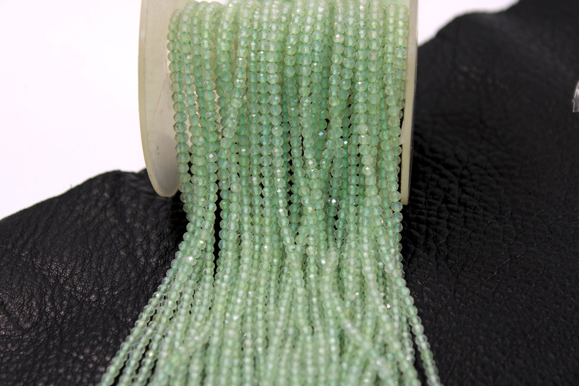 5 Strands Green Aventurine Stone Faceted Rondelle And Stone Beads Faceted Roundel, Rondel Beads Jewelry Making Supplies 2.5-3mm 13 inch Long