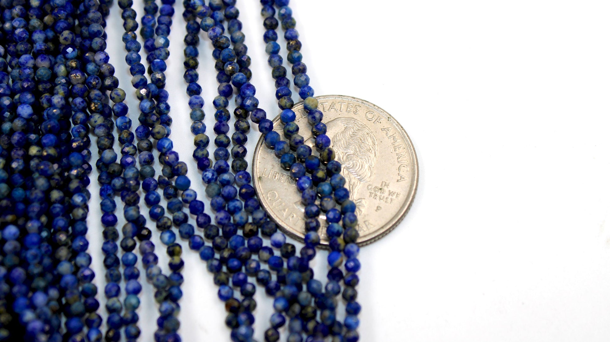 5 Strands Lapis Lazuli Rondelles,Faceted Roundel Beads, Gemstone Beads, Rondel Beads, Jewelry Making Supplies 2.5 mm-3.00mm