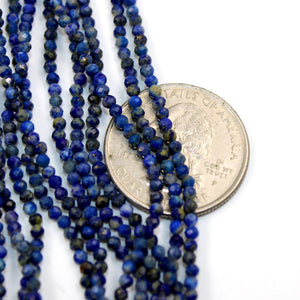 5 Strands Lapis Lazuli Rondelles,Faceted Roundel Beads, Gemstone Beads, Rondel Beads, Jewelry Making Supplies 2.5 mm-3.00mm