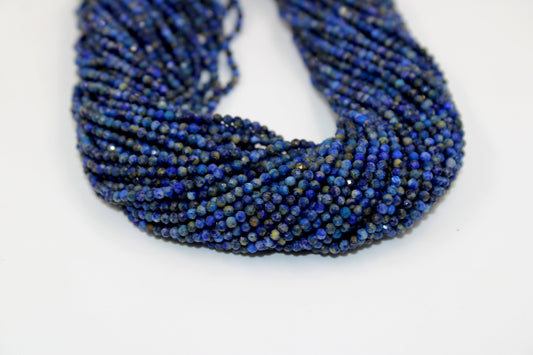 5 Strands Lapis Lazuli Rondelles,Faceted Roundel Beads, Gemstone Beads, Rondel Beads, Jewelry Making Supplies 2.5 mm-3.00mm