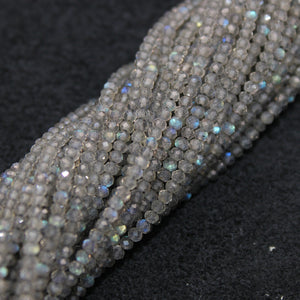 5 strands Labradorite Balls, Faceted Balls Beads,Gemstone Beads,Jewelry Making Supplies 2mm -3mm 13 inch Long ,Beads Making For Jewelery