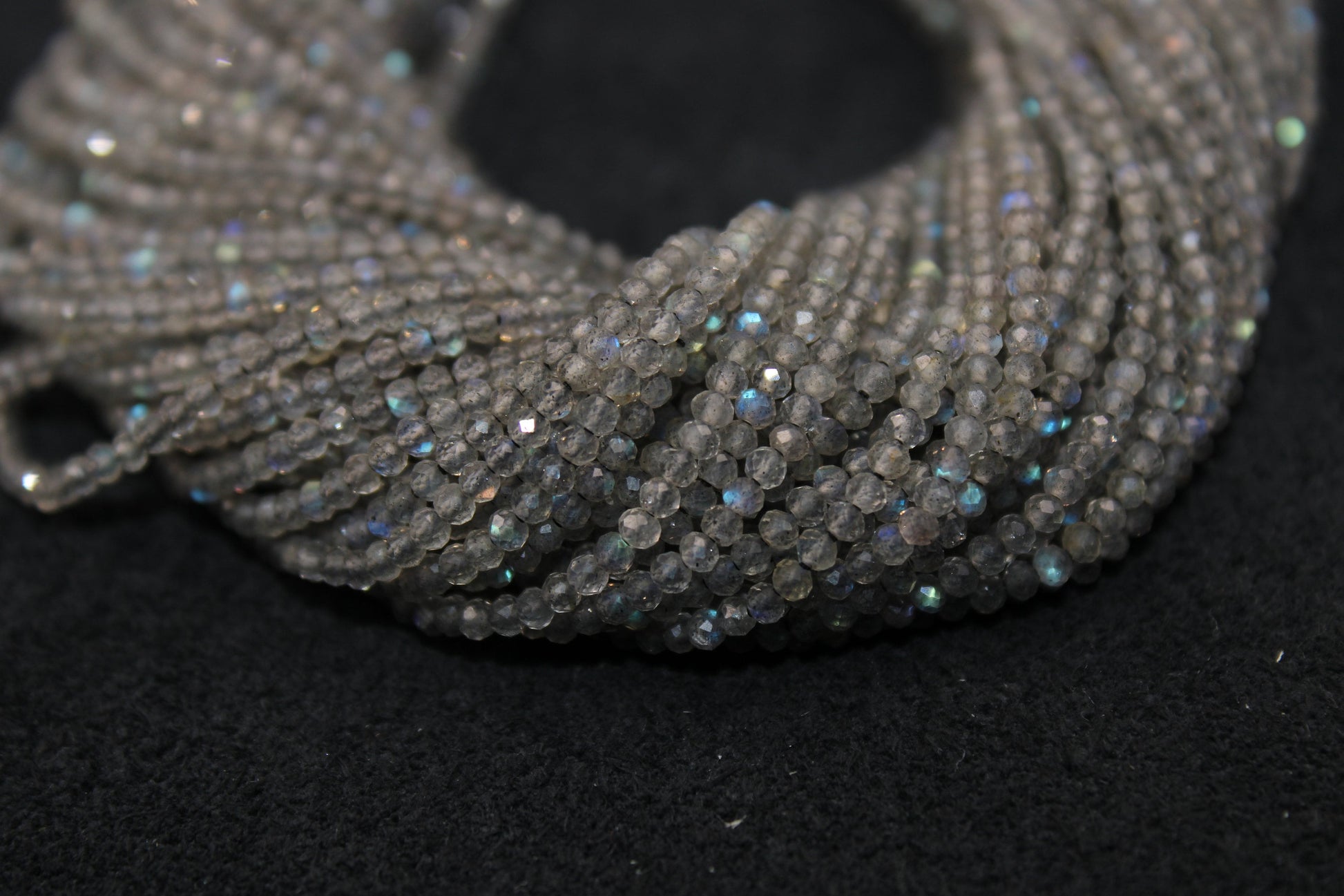 5 strands Labradorite Balls, Faceted Balls Beads,Gemstone Beads,Jewelry Making Supplies 2mm -3mm 13 inch Long ,Beads Making For Jewelery