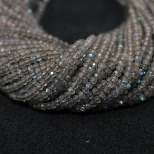 5 strands Labradorite Balls, Faceted Balls Beads,Gemstone Beads,Jewelry Making Supplies 2mm -3mm 13 inch Long ,Beads Making For Jewelery