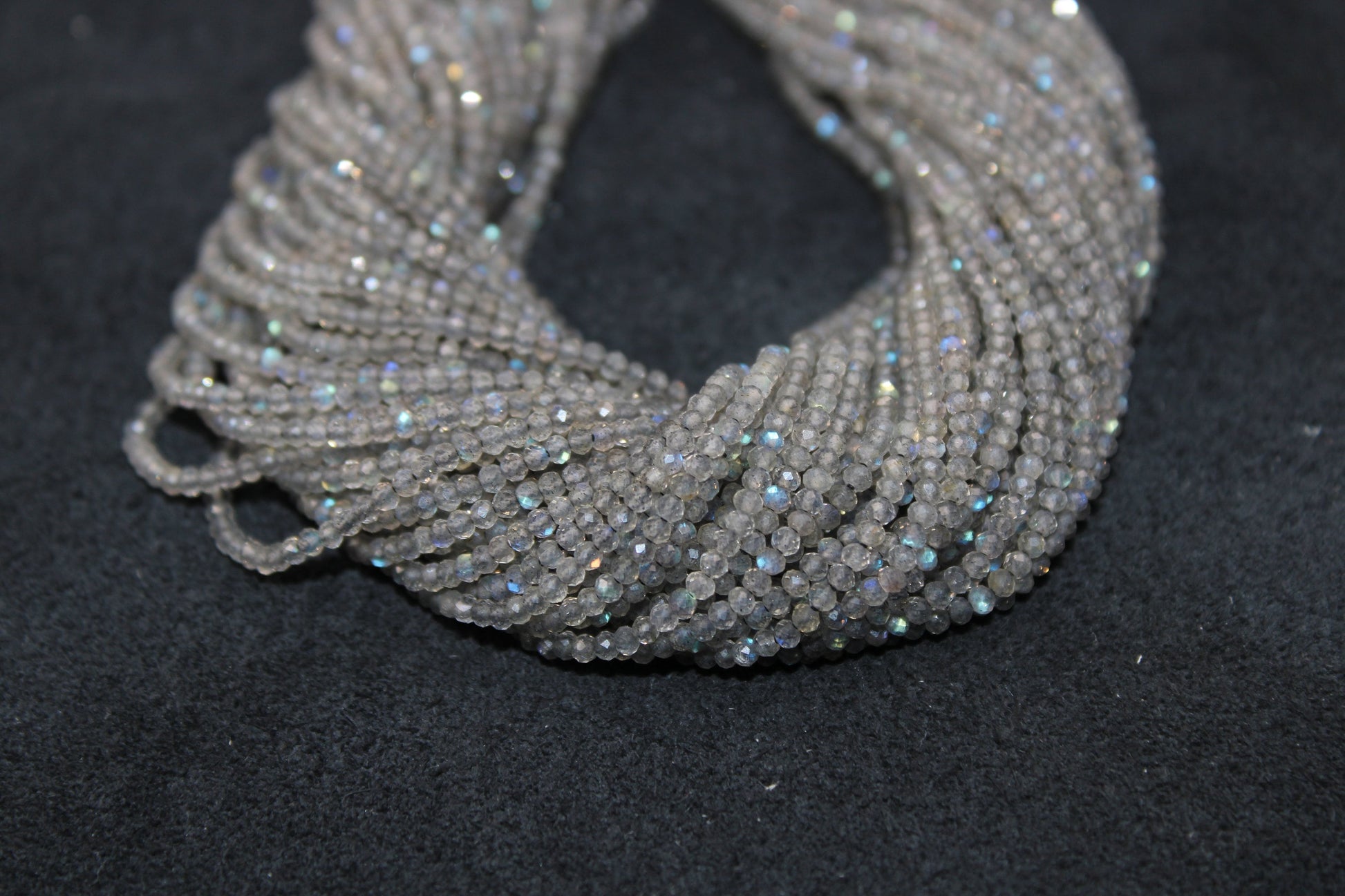 5 strands Labradorite Balls, Faceted Balls Beads,Gemstone Beads,Jewelry Making Supplies 2mm -3mm 13 inch Long ,Beads Making For Jewelery