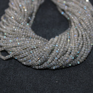 5 strands Labradorite Balls, Faceted Balls Beads,Gemstone Beads,Jewelry Making Supplies 2mm -3mm 13 inch Long ,Beads Making For Jewelery