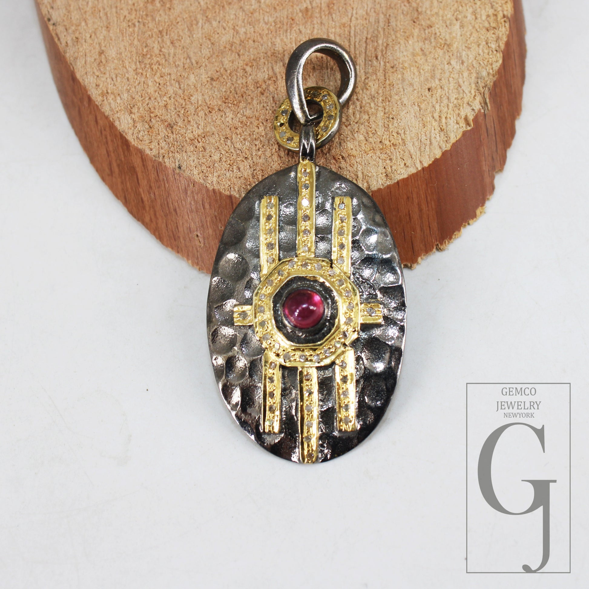 Beautiful Designer Rosecut Pave Diamond Pendant 925 Sterling Silver Handmade Finish Diamond Charms Necklace Pendant