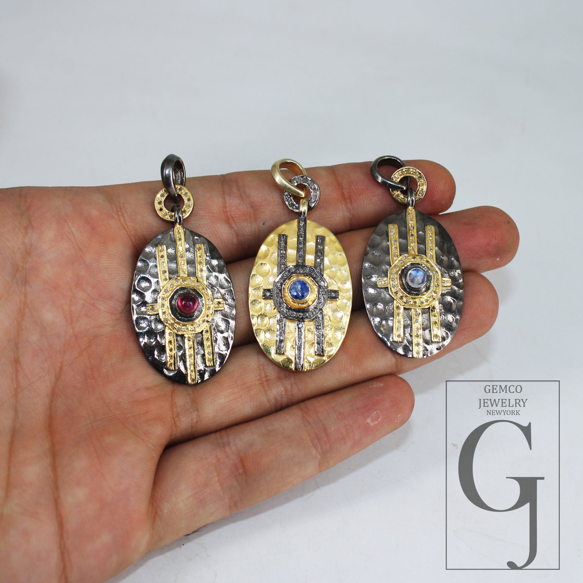 Beautiful Designer Rosecut Pave Diamond Pendant 925 Sterling Silver Handmade Finish Diamond Charms Necklace Pendant