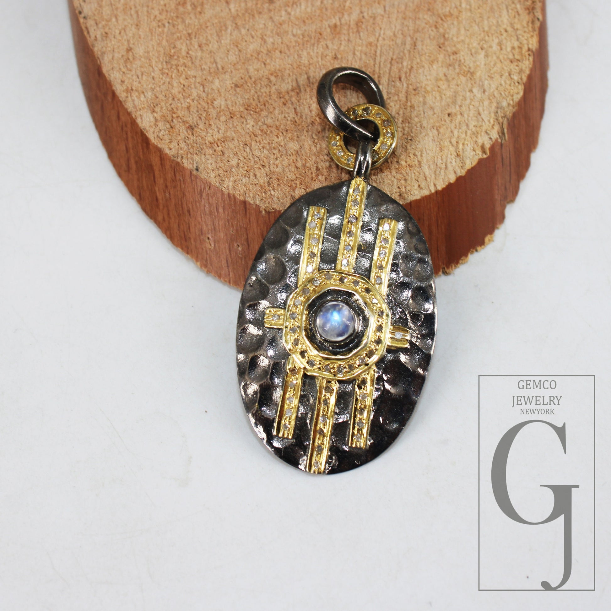 Beautiful Designer Rosecut Pave Diamond Pendant 925 Sterling Silver Handmade Finish Diamond Charms Necklace Pendant