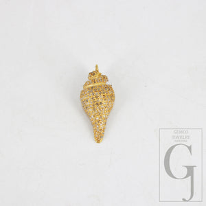 Very Beautiful seashell designer Rosecut full pave diamond pendant 925 sterling silver handmade finish diamond charms necklace pendant