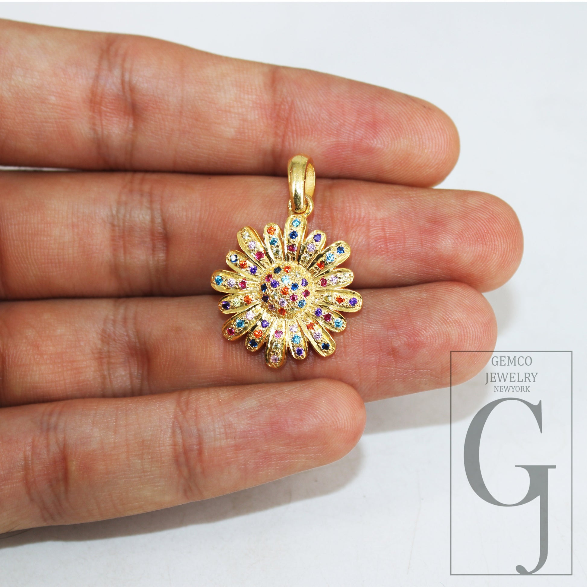 Pave multi sapphire rosecut pendant 925 sterling silver pendant handmade naturalsapphire pendant beautiful Flower sapphire charm Pendant