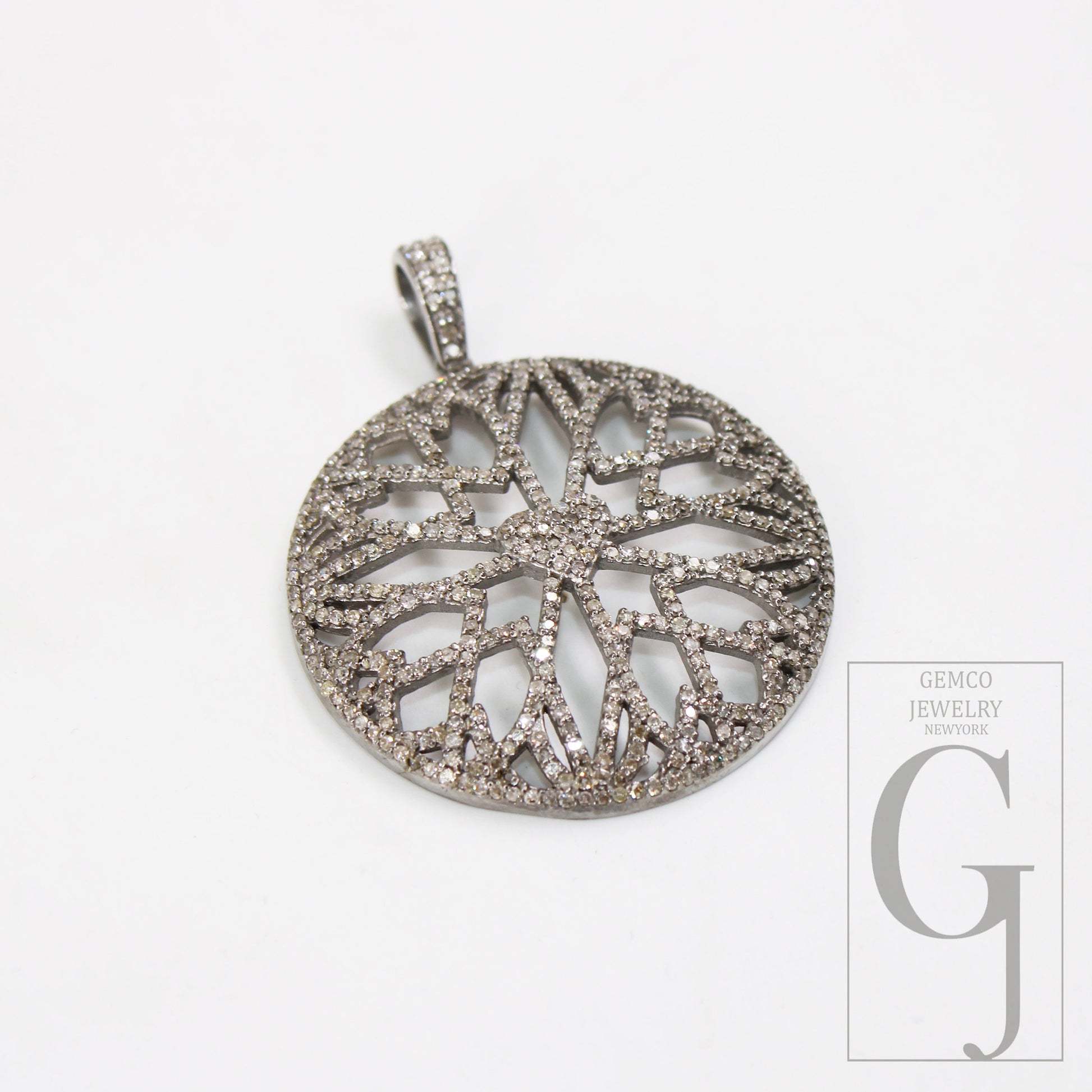 Heart diamond Pave diamond high quality rosecut pendant 925 sterling silver finish handmade diamond pendant designed love diamond pendant