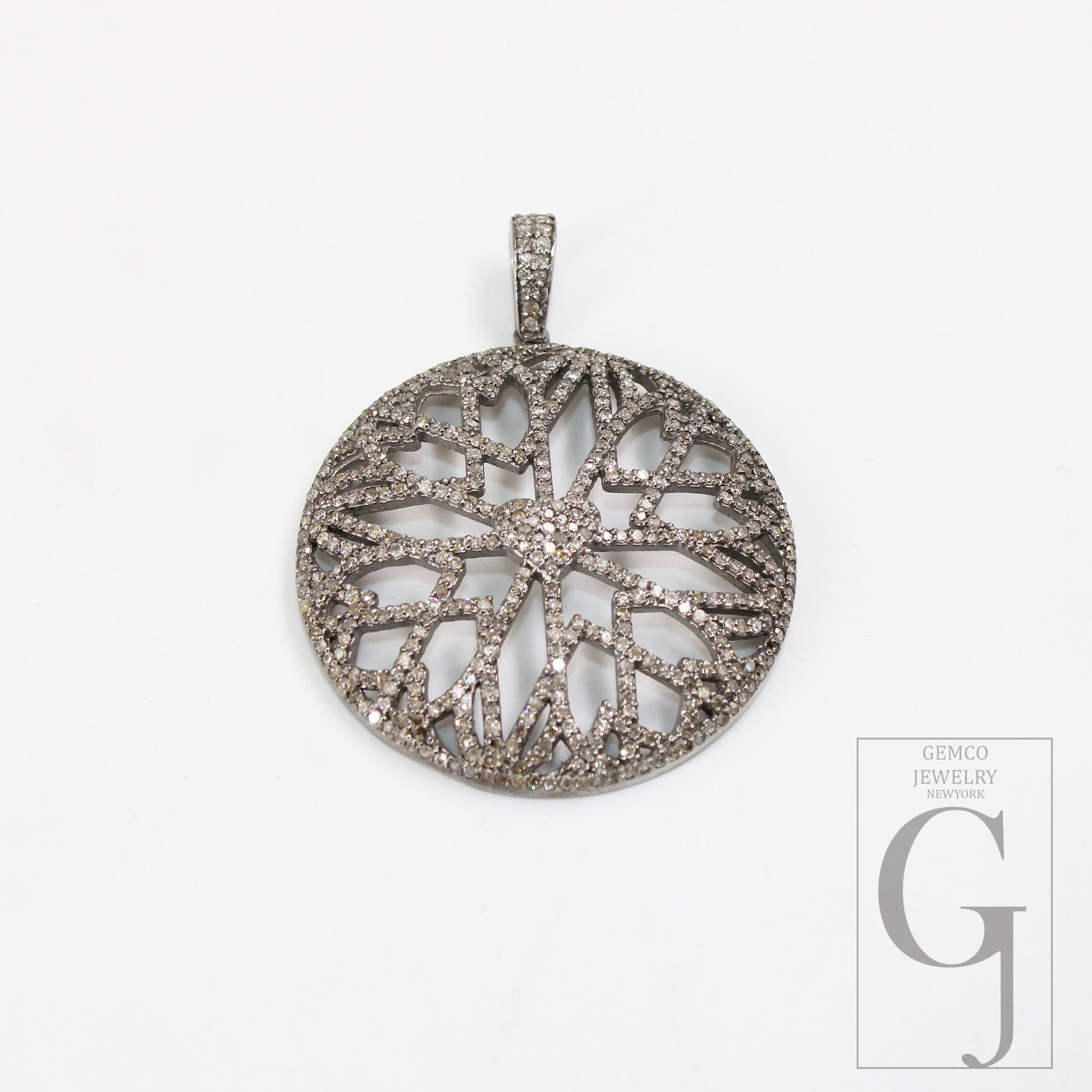 Heart diamond Pave diamond high quality rosecut pendant 925 sterling silver finish handmade diamond pendant designed love diamond pendant