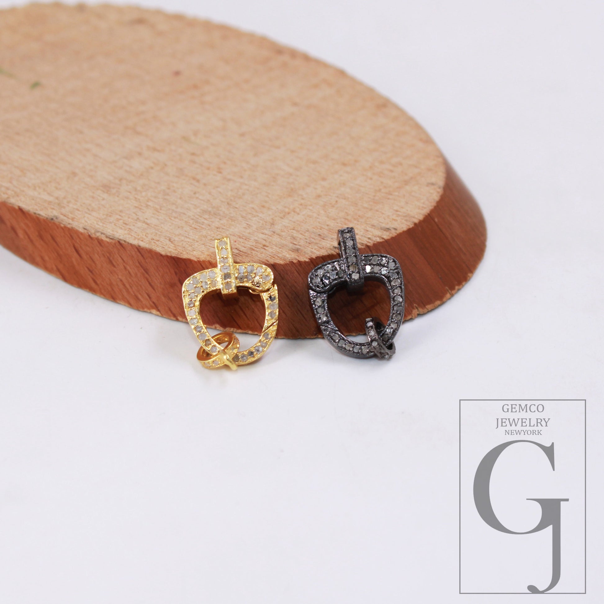 1pc Pave Diamond Clasp,Lobster Clasp ,925 Sterling Silver Handmade Clasp , Diamond Clasp With Matching Jump Ring,Rose Cut Diamond Clasp.
