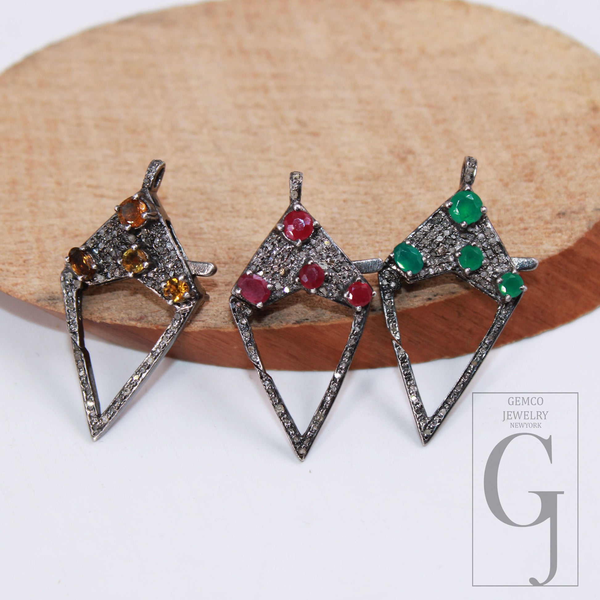 Antique Look Rosecut Pave Diamond Designer Lobster Clasp 925 Sterling Silver Handmade Finish Diamond/Sapphire/Ruby/Emerald Gemstone Clasp