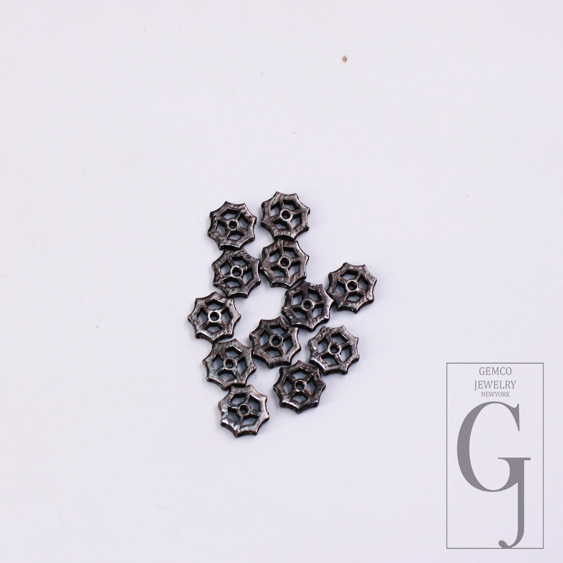 1pc Rondelles Pave Diamond  Beads Spacers Design Pave Diamond 925 Sterling Silver Handmade Jewelry Diamond Fine Jewelry Supplies 8mm Beads