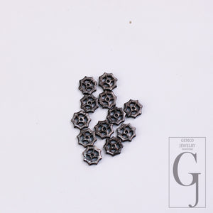 1pc Rondelles Pave Diamond  Beads Spacers Design Pave Diamond 925 Sterling Silver Handmade Jewelry Diamond Fine Jewelry Supplies 8mm Beads