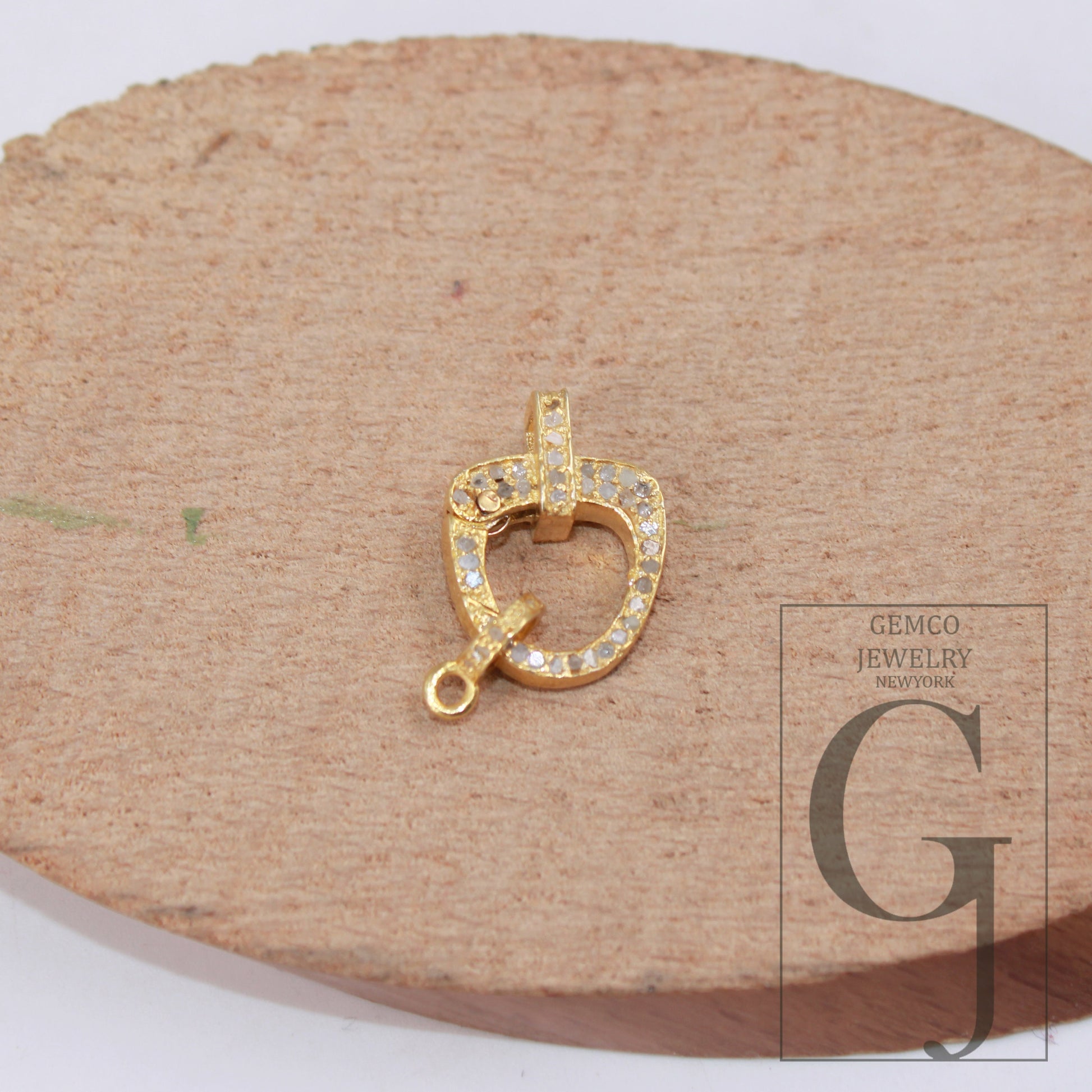 1pc Pave Diamond Clasp,Lobster Clasp ,925 Sterling Silver Handmade Clasp , Diamond Clasp With Matching Jump Ring,Rose Cut Diamond Clasp.
