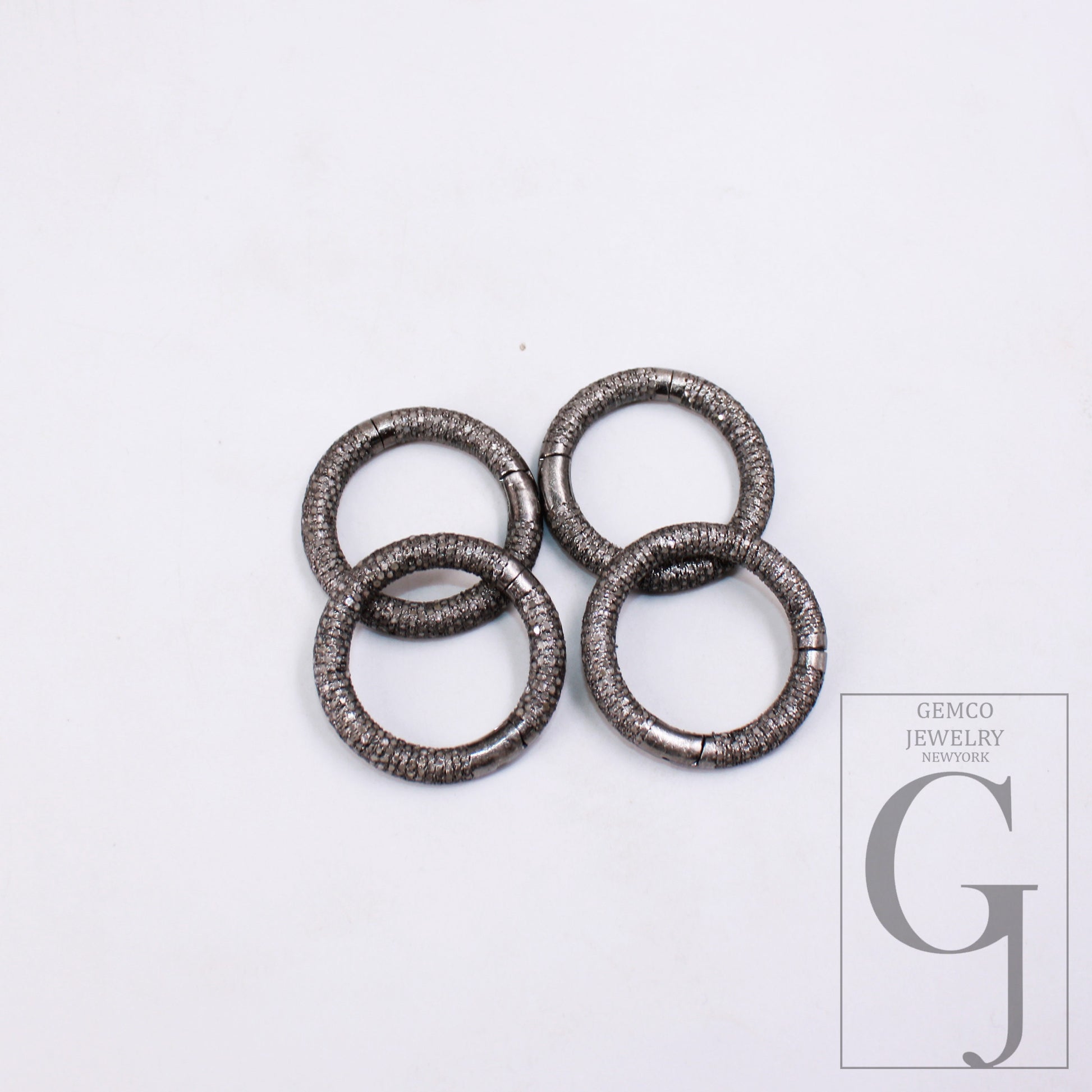 1pc Rosecut Pave Diamond Round Design Clasps 925 Sterling Silver Handmade Finish Clasps Jewelry Making Supplies 30mm Size