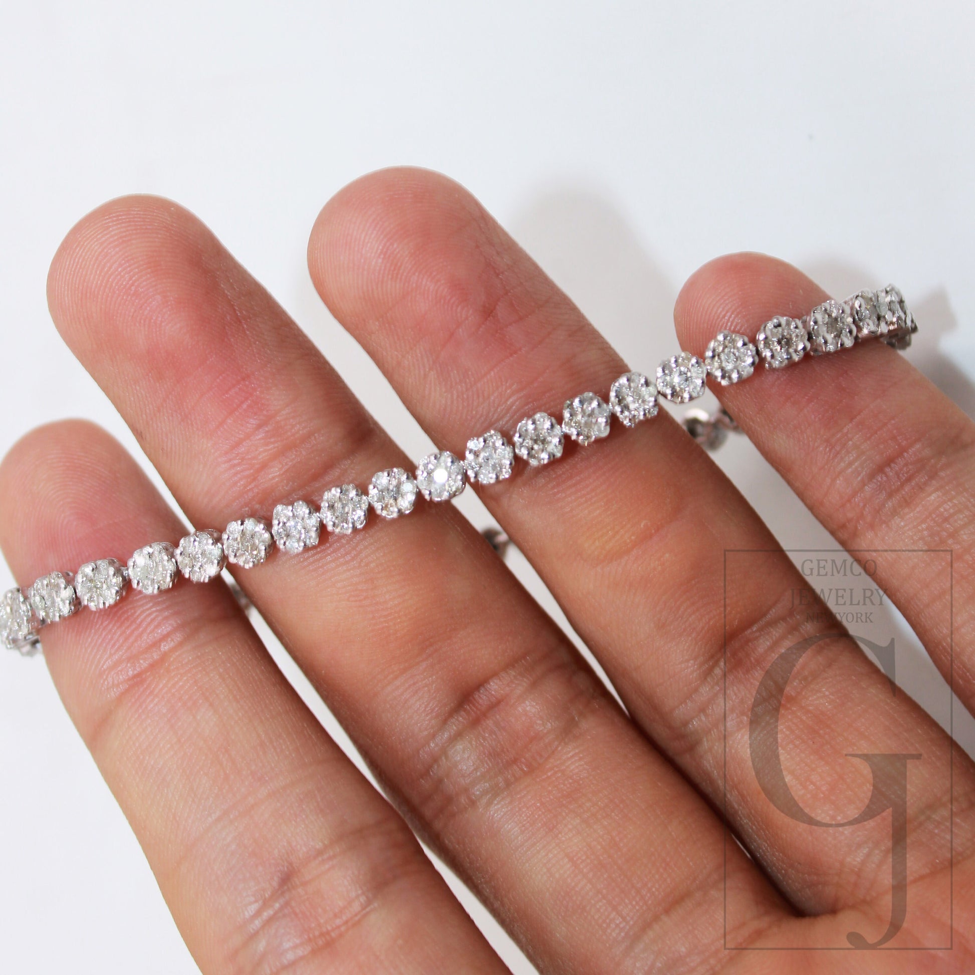 Beautiful designer tennis bracelet handmade 925 sterling silver gold bangle jewelry pave diamond brilliant cut white color diamond jewelry