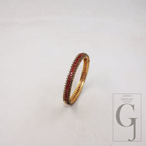 14k gold red ruby bangle Rosecut pave diamond bangle bracelet 925 sterling silver handmade finish diamond bangle bracelet ruby jewelry