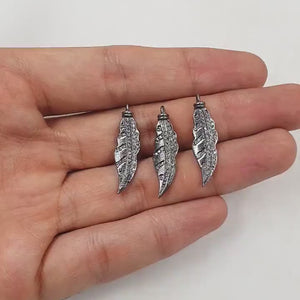 1pc Beautiful Leaf Designer Rosecut Pave Diamond Pendant 925 Sterling Silver Handmade Finish Diamond Jewelry Pendant Jewelry