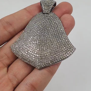 Beautiful Designer Brilliant Cut Diamond Pave Diamond Pendant Sterling 925 Silver Handmade Finish Diamond Charm Necklace Pendant Jewelry